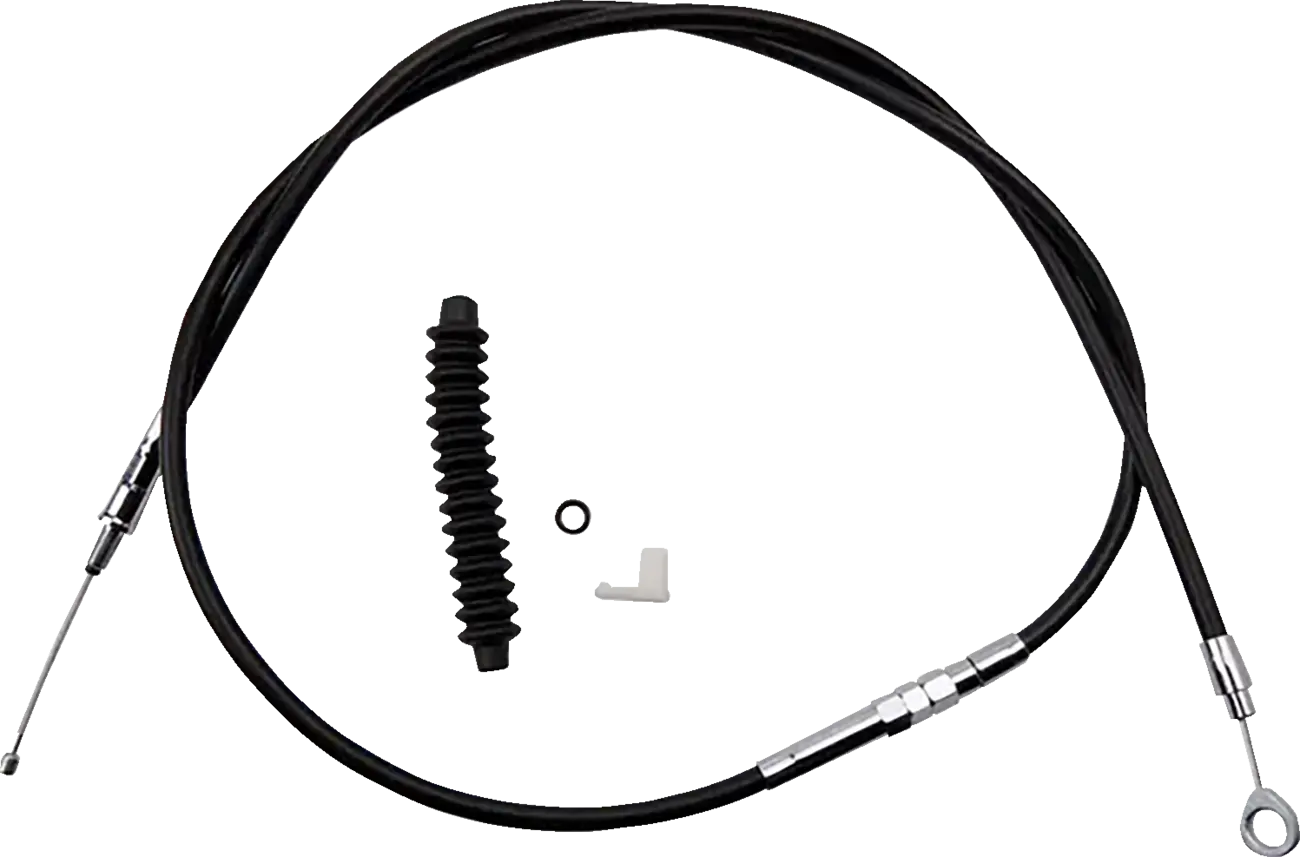 Drag Specialties Hocheffizientes Kupplungsseil Schwarz Vinyl
