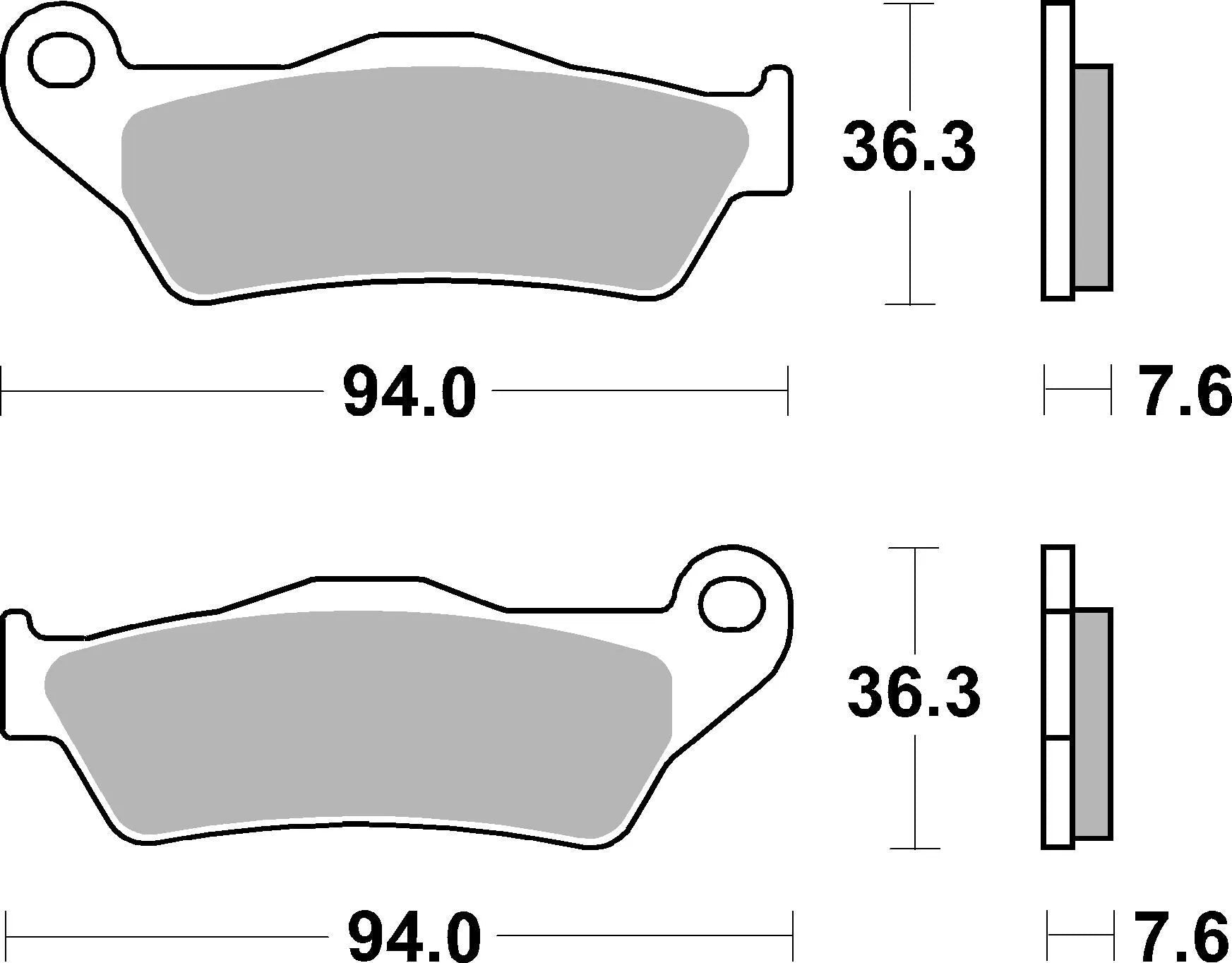 Sbs Ms Scooter Maxi Sinter Bremsbeläge - Vorne & Hinten