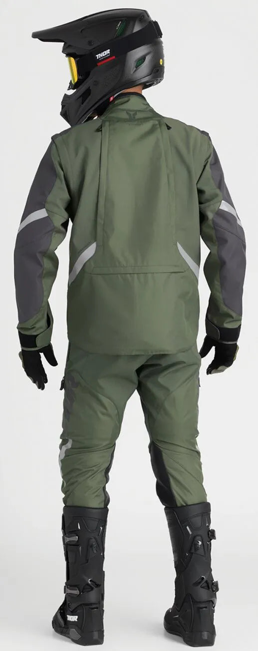 Thor Terrain In-the-boot Dual Sport Pants - Charcoal Gray/Military Green