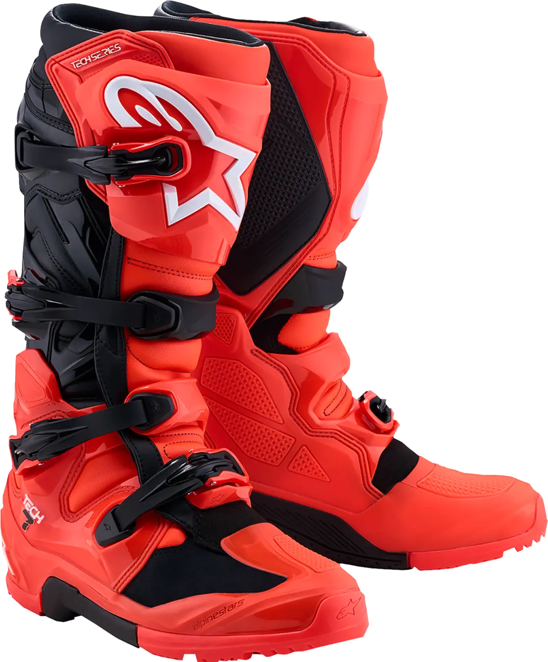 Alpinestars Tech 7 Enduro Boots Red Fluo Black