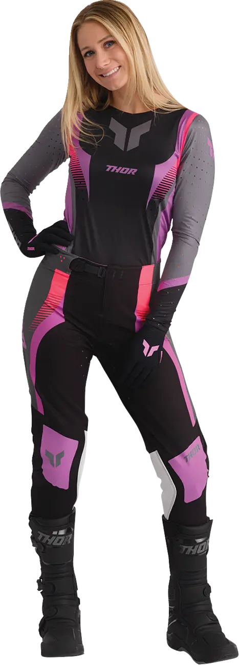 Thor Women's Sportmode Velocity Jersey - Black/Pink/Purple/Dark Gray