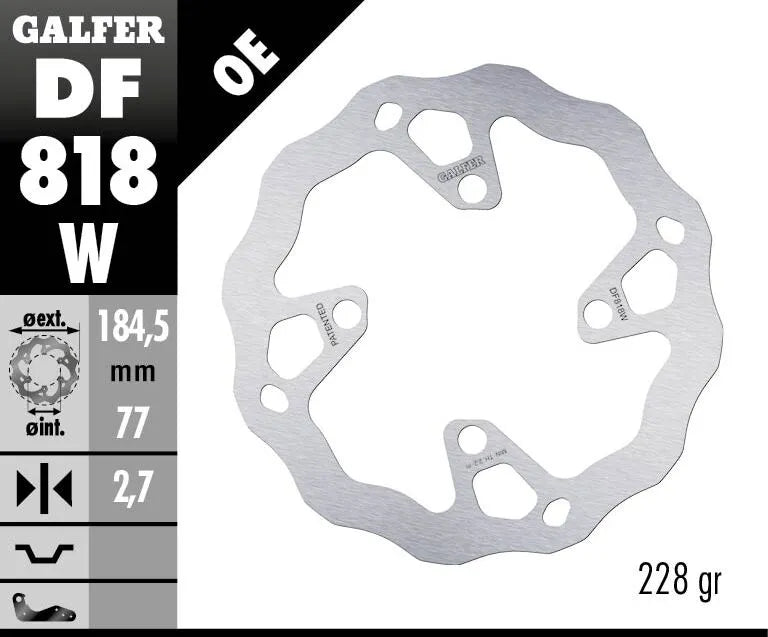 Galfer Wave Bremsscheibe - Hochleistungsersatz - Vorne