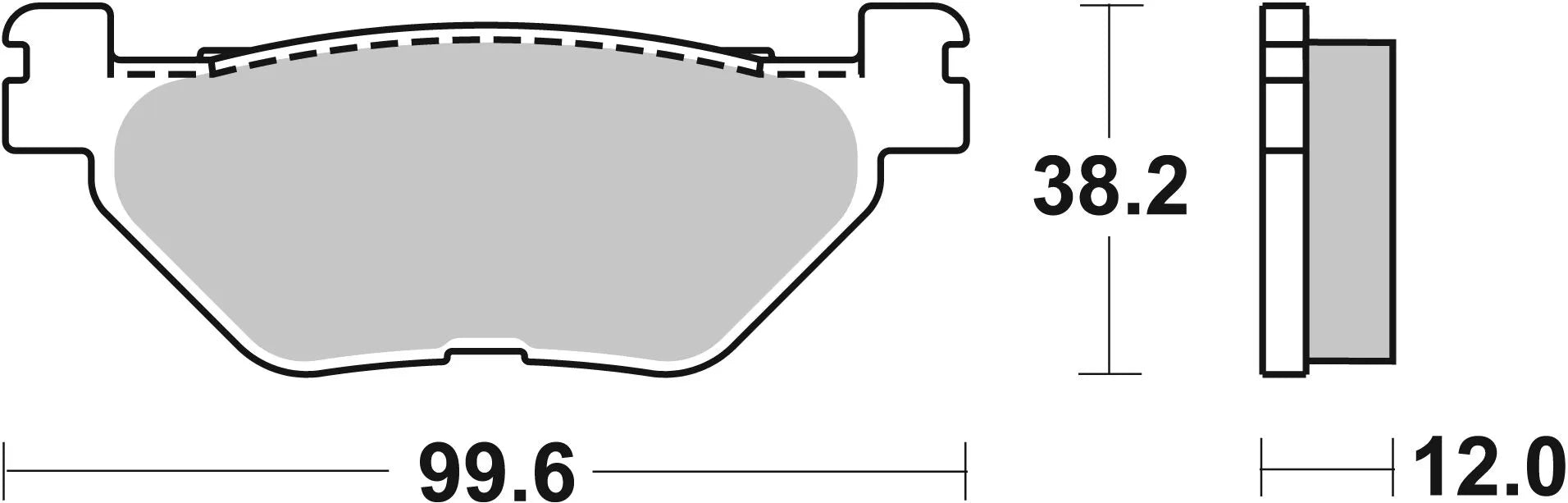 SBS MS Scooter Maxi Sintered Brake Pads - Rear