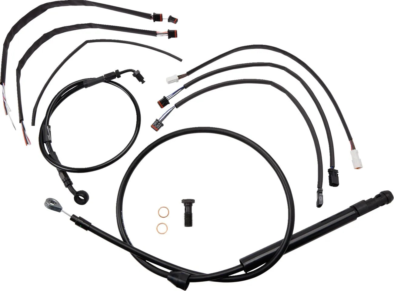 Burly Brand Jail Bar Cable Kit for 14" Handlebars