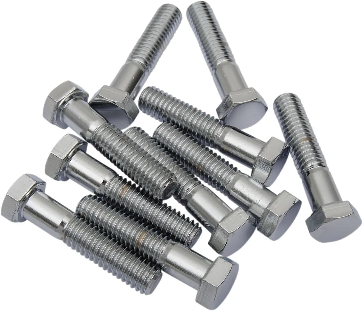 Drag Specialties Hex-Head Bolts Chrome 3/8"-16 x 2"