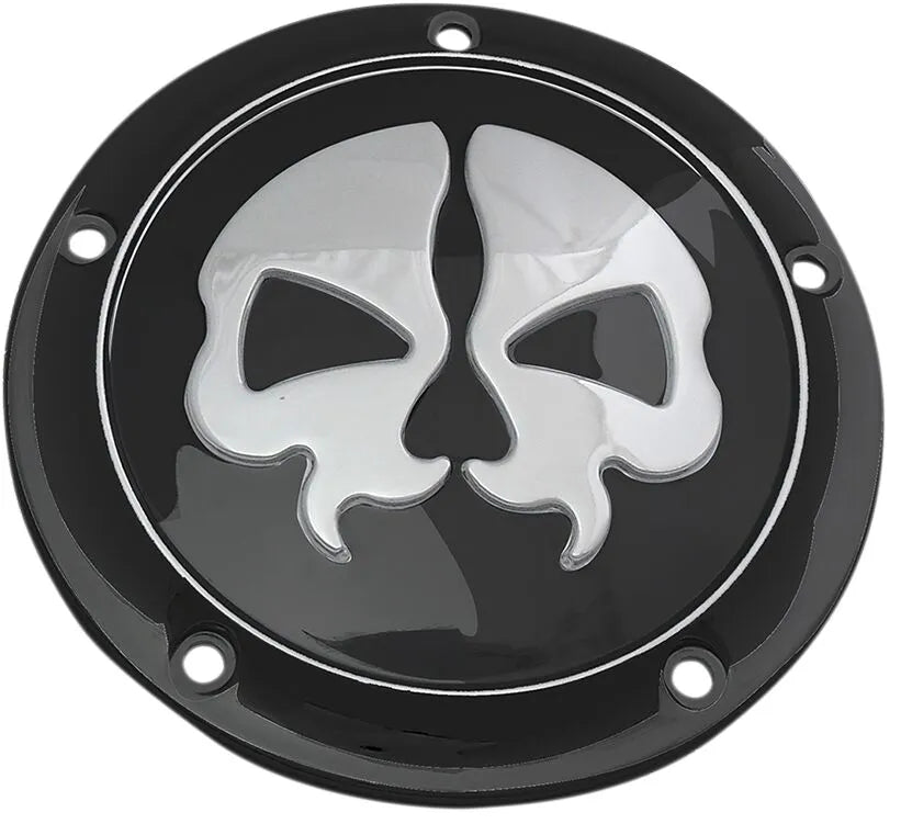 Drag Specialties Split Skull Derby Cover - Black