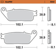 Moto-master Roadpro Sinter Bremsbeläge Roller - Vorne & Hinten