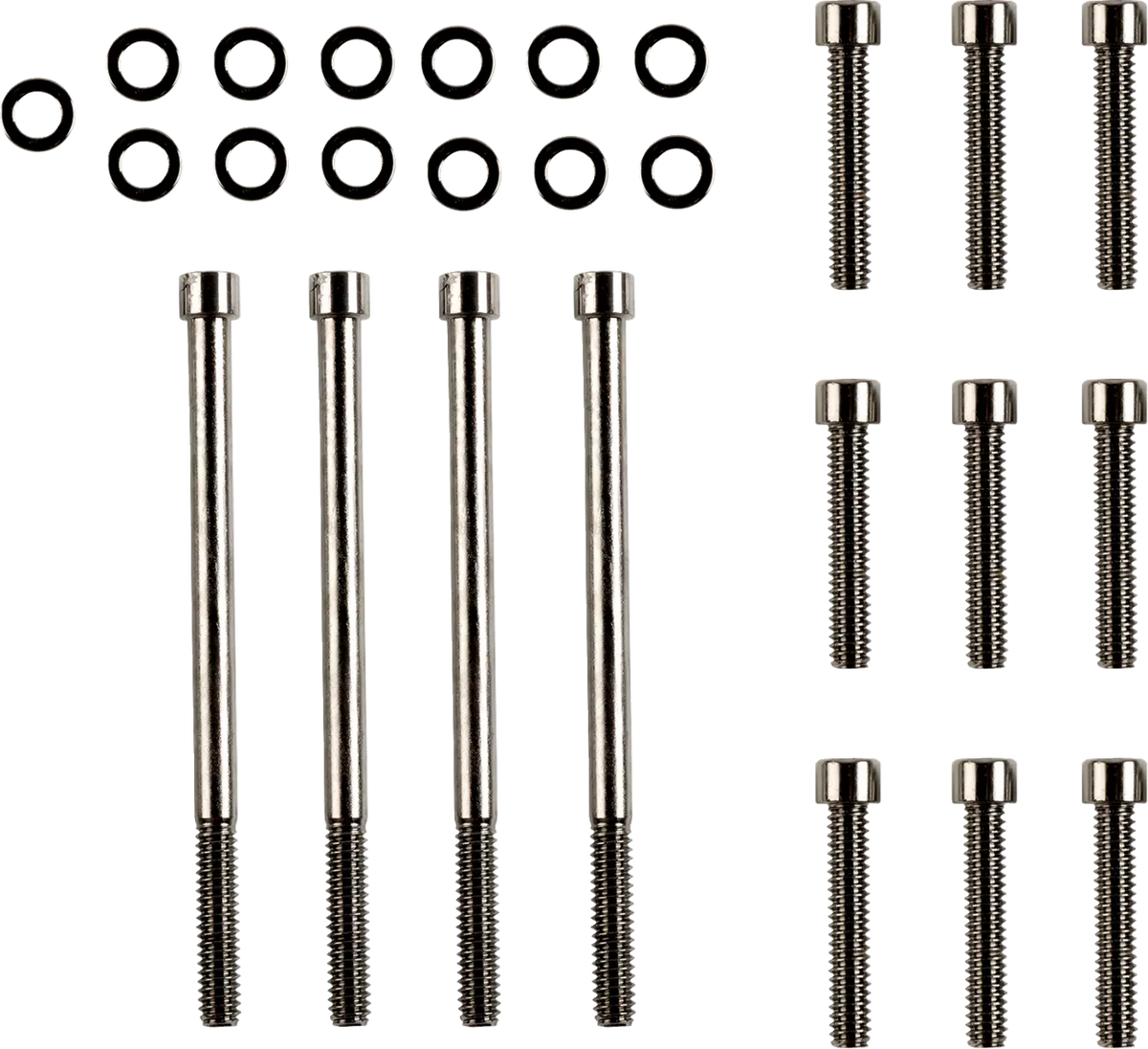 Drag Specialties M8 Outer Primary Bolt Kit Black/Chrome Harley