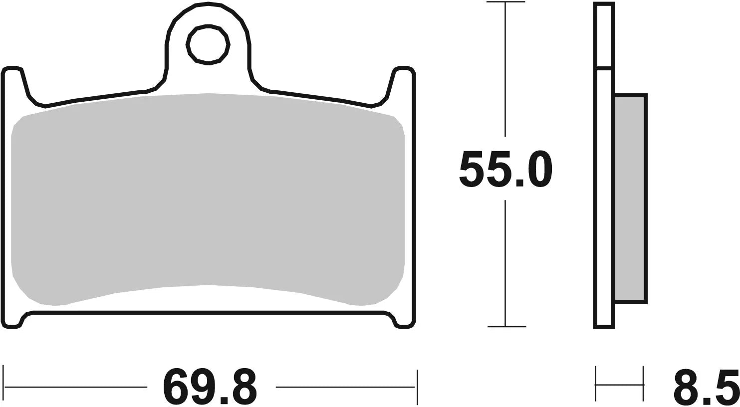 Sbs Hf Street Keramik Bremsbeläge Für Street Bikes - Vorne
