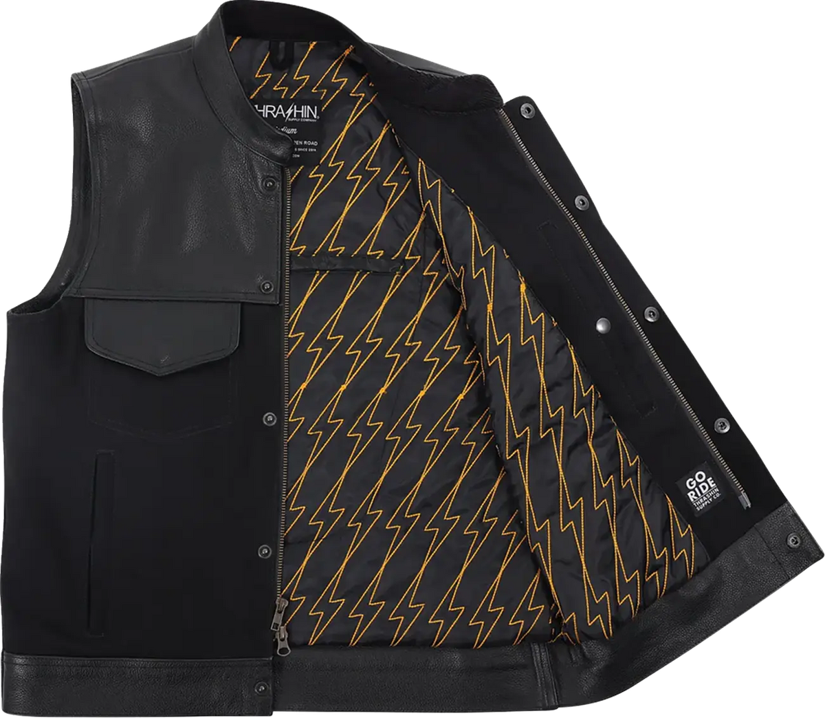 Thrashin Supply Co - Kanan Leather Denim Riding Vest