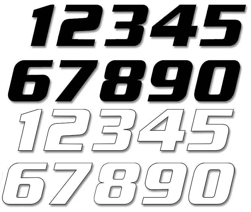 Blackbird Racing One Series Numbers - Number Plate Graphics