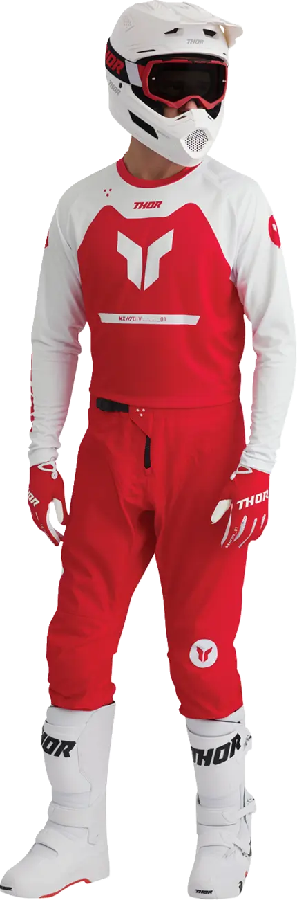 Thor Ridemode Static Gloves - Red/White