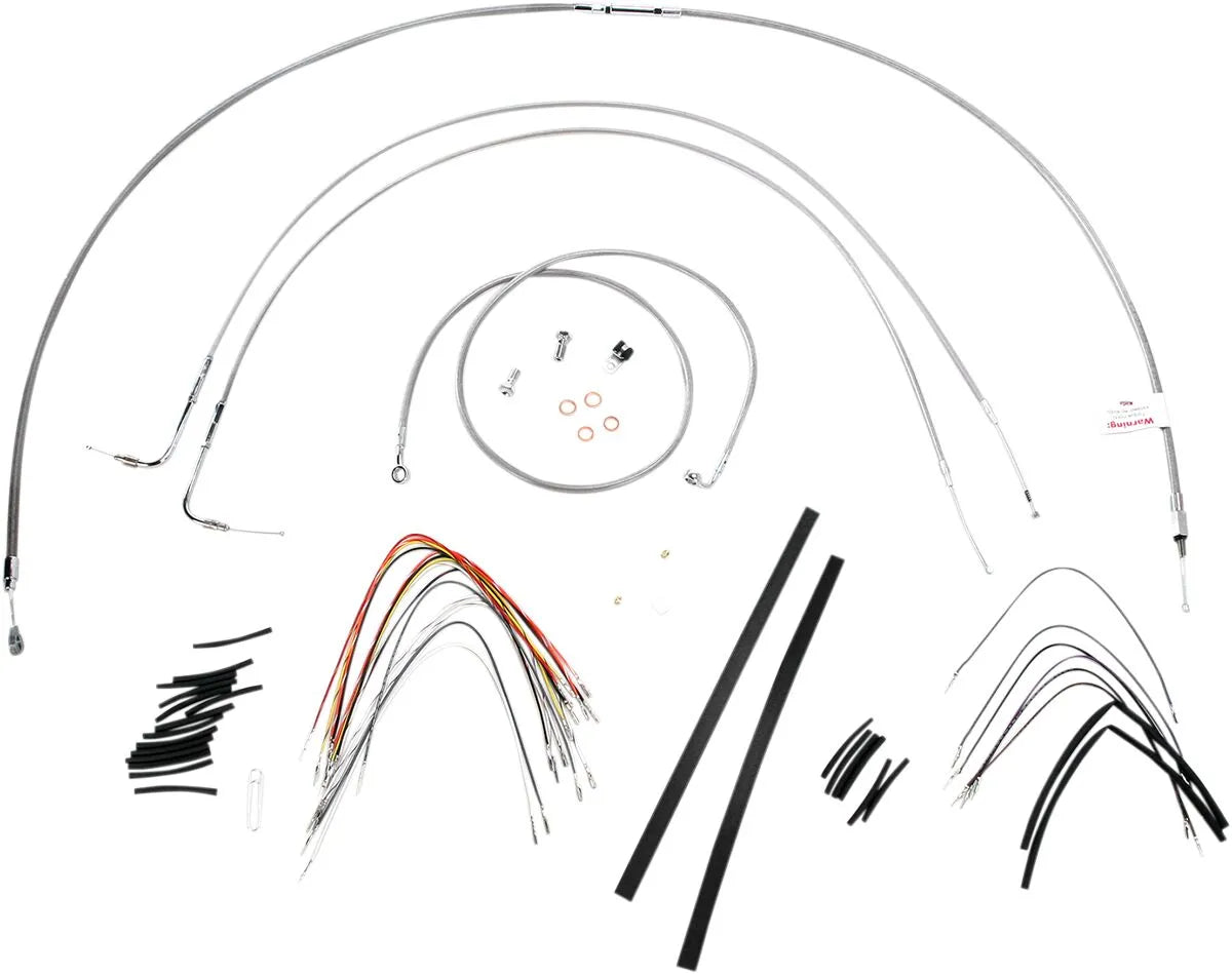 Burly Brand Stainless Braided Cable/Brake Line Kit for Ape