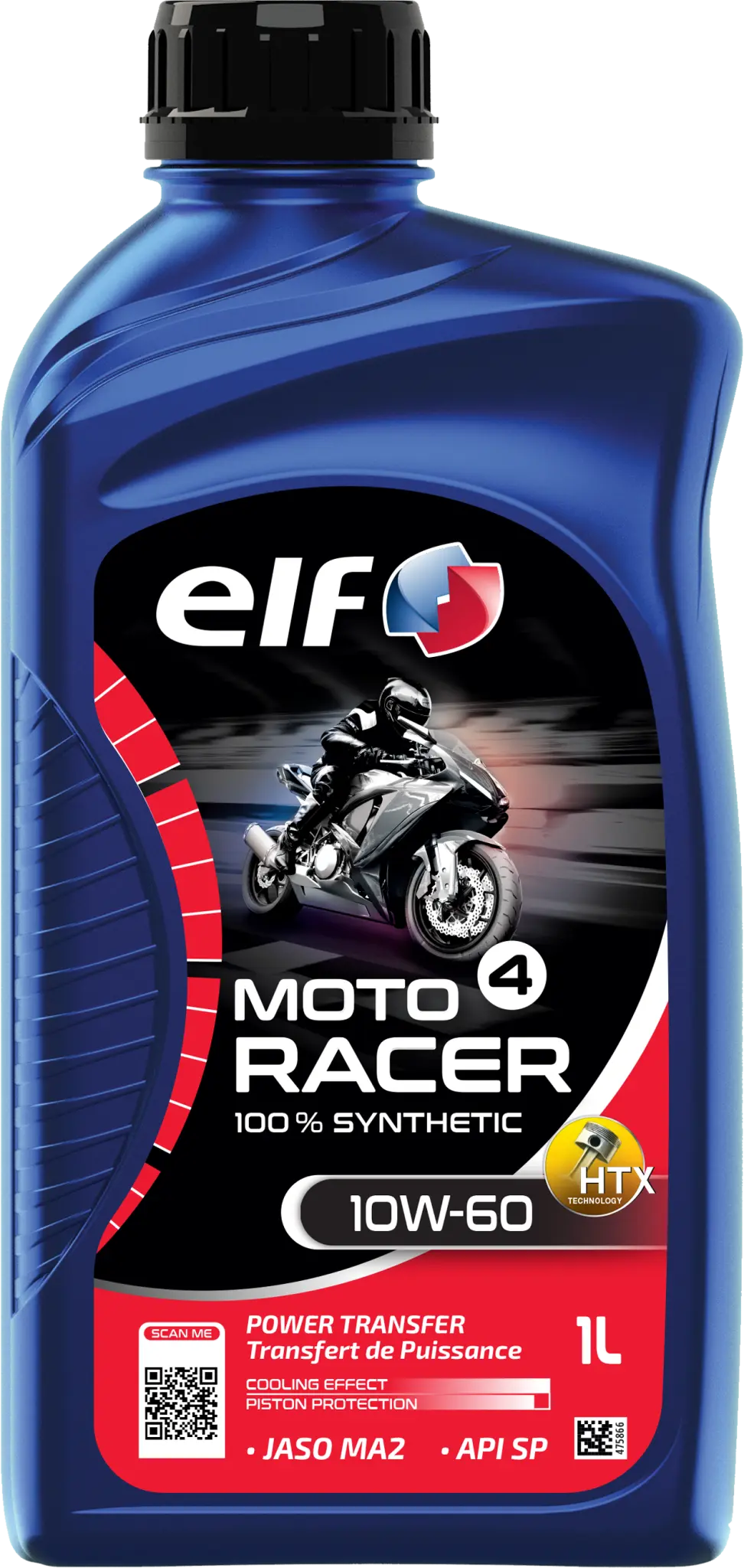 ELF Moto 4 Racer 10W-60 Synthetic 4-Stroke Engine Oil 1L