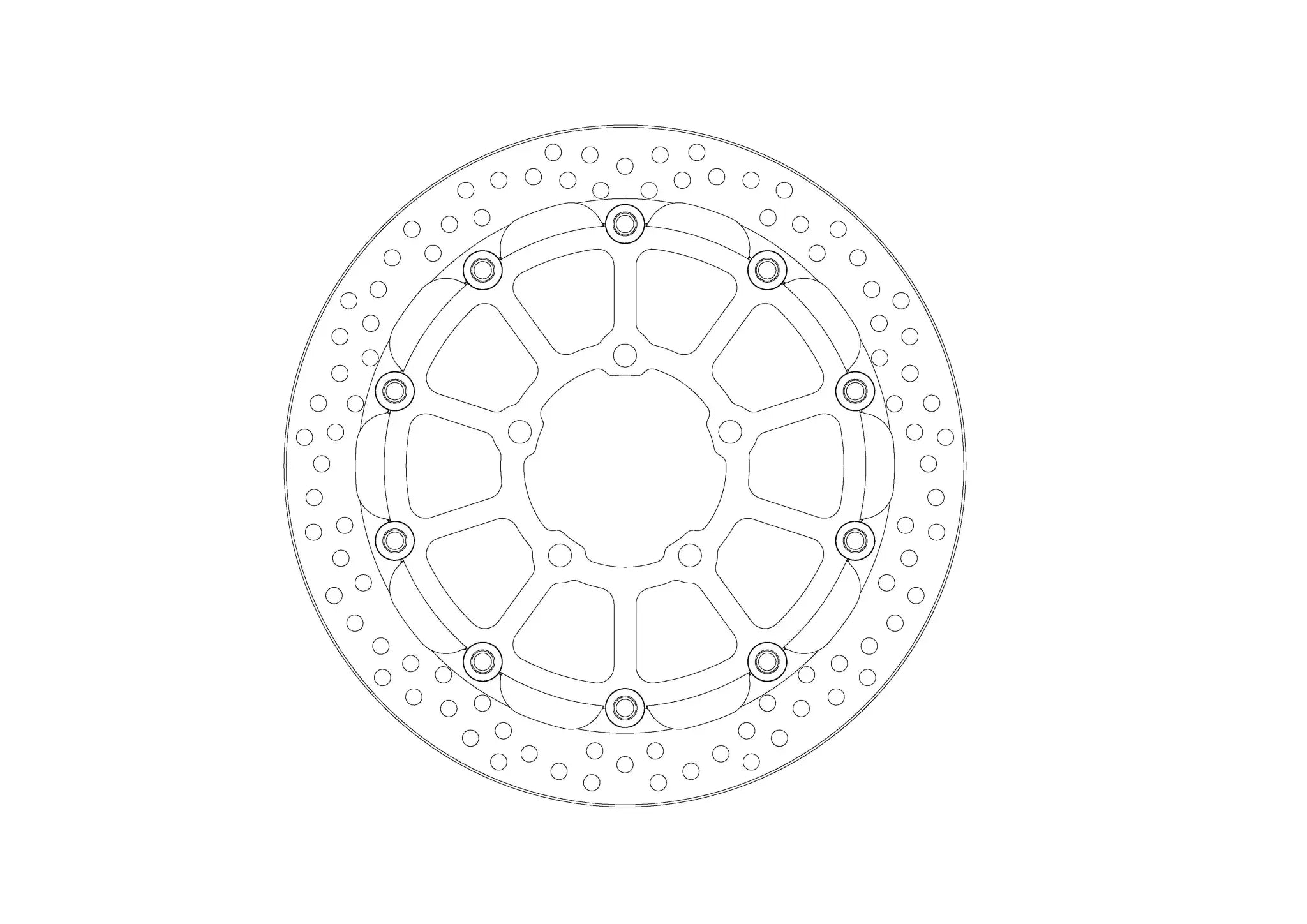 Moto-Master Halo Racing Rotor für Motorräder - 310mm - Vorne