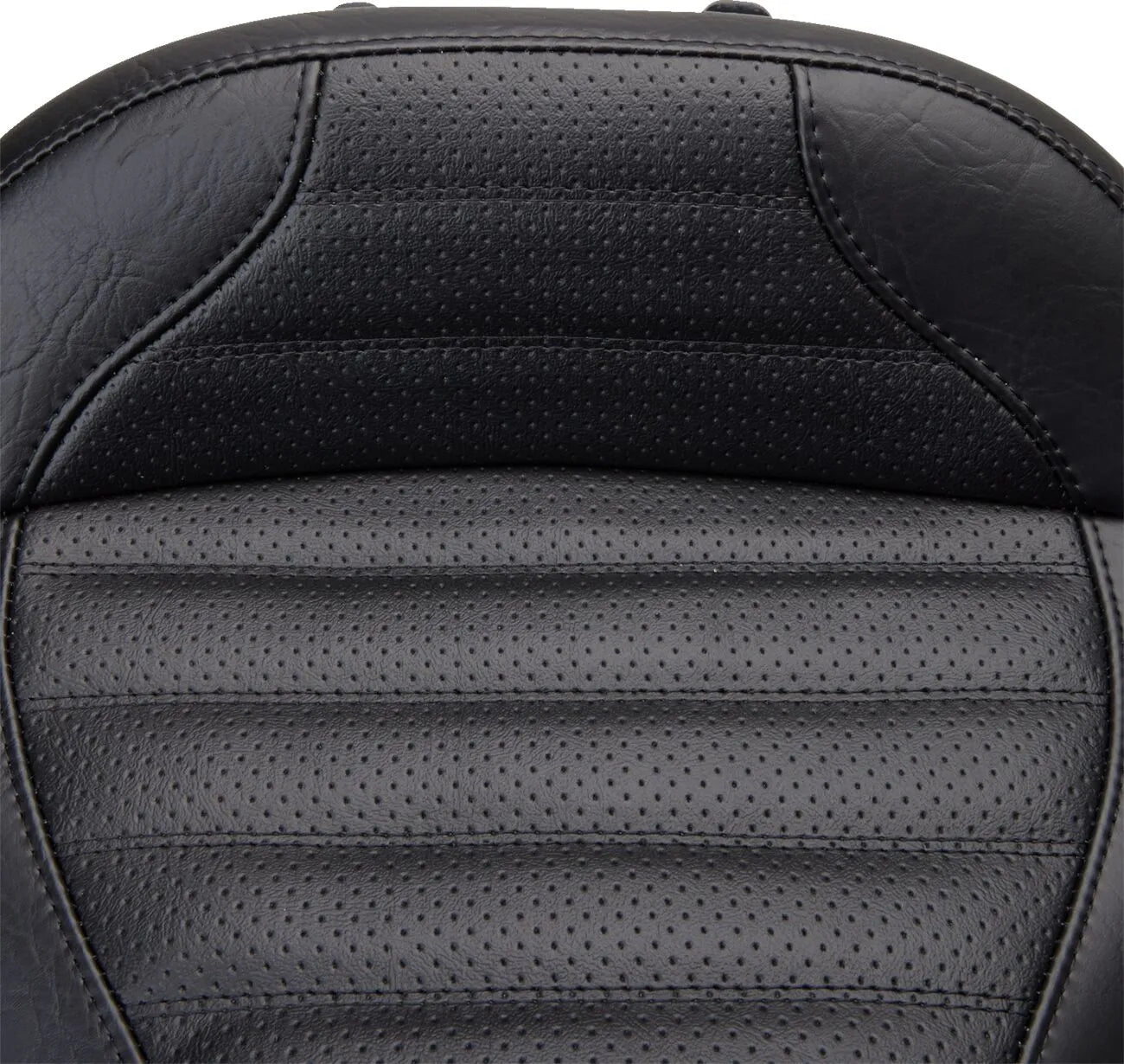Solo Mustang Touring Seat - Black Vinyl - For Harley Davidson