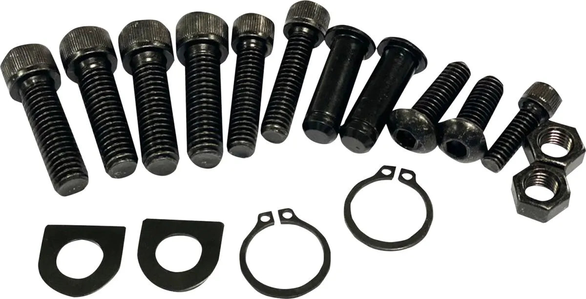 Drag Specialties Black Zinc Forward Control Hardware Kit