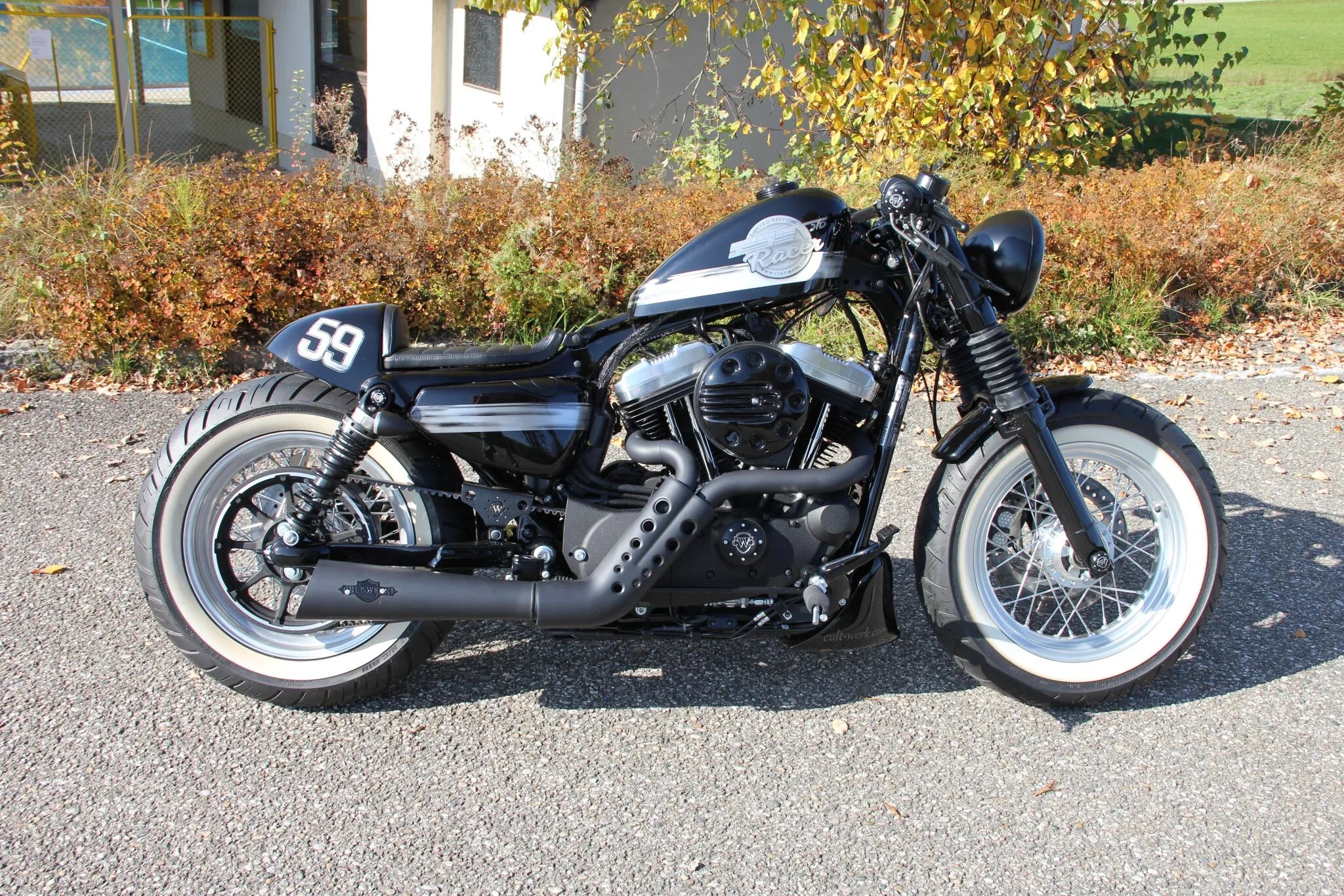 Cult Werk Rear Fender Cafe With Seat - For Harley Davidson
