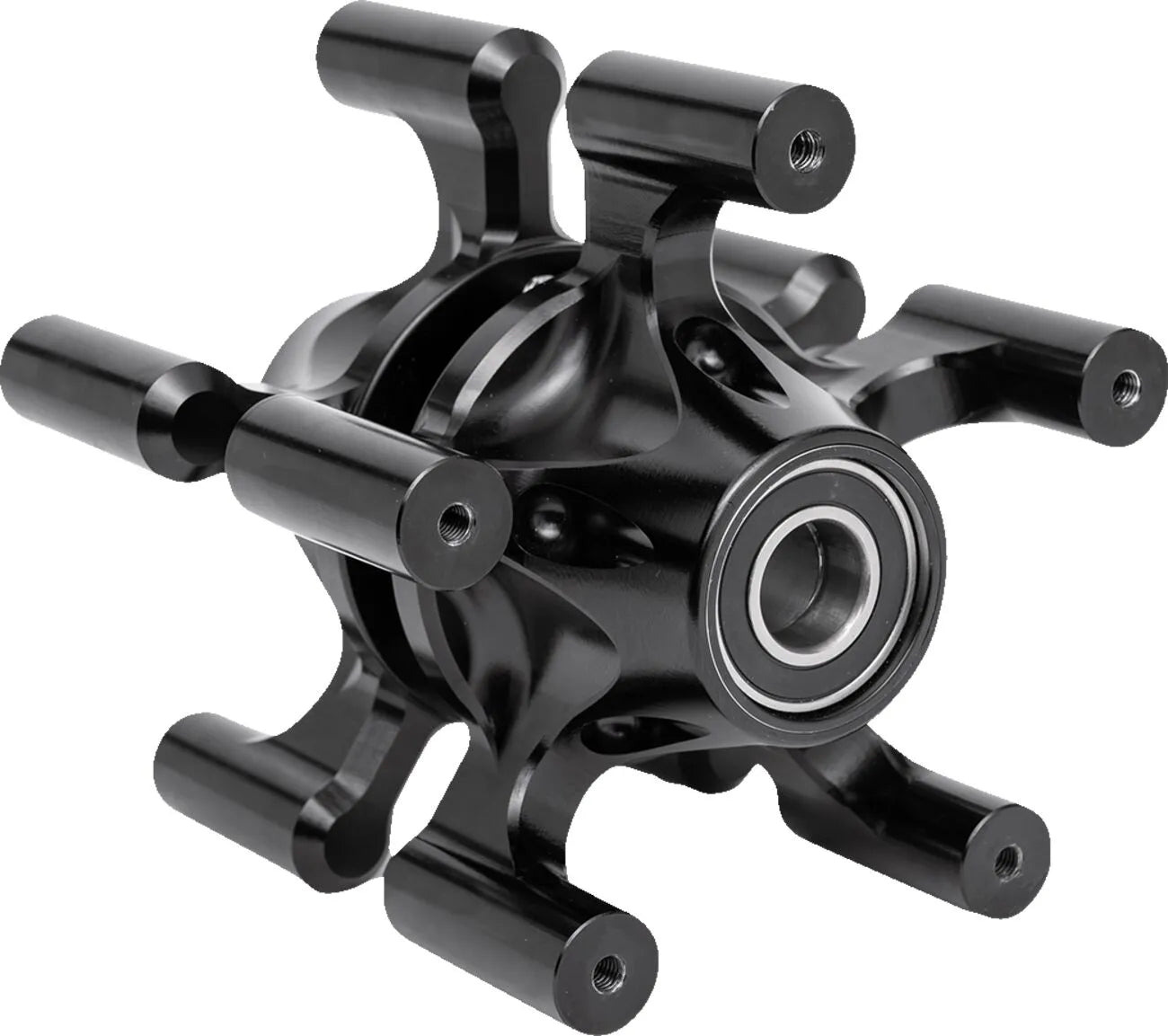 Arlen Ness Spider Wheel Hub - Black Anodized