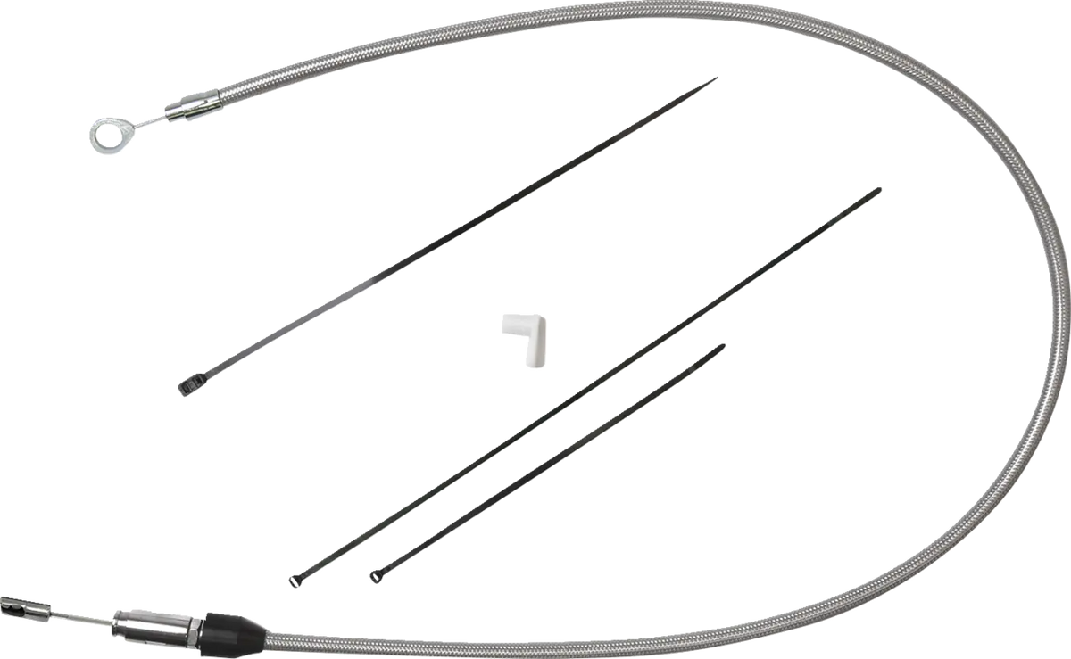 Drag Specialties Quick Connect Upper Clutch Cable Chrome 44"