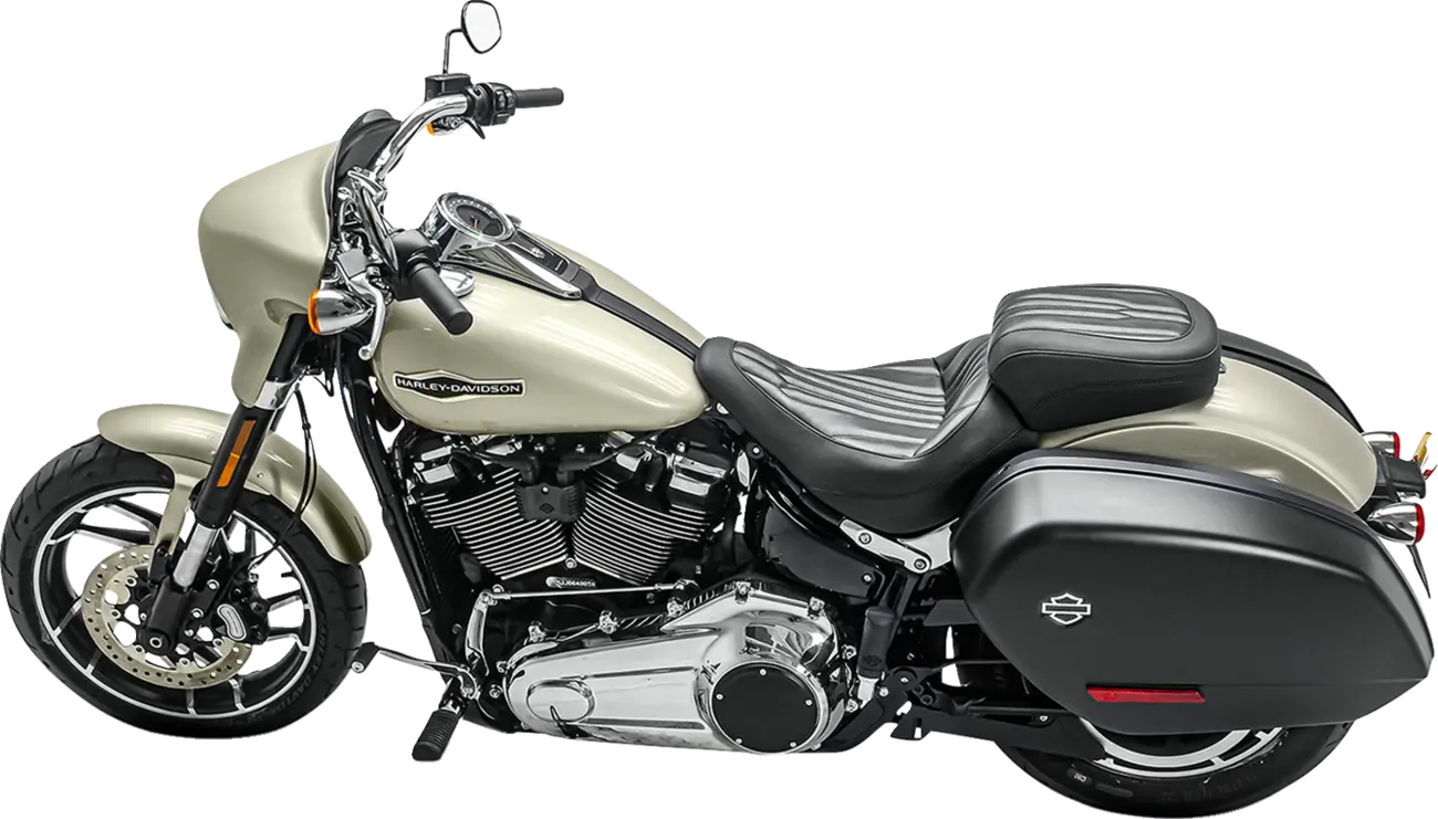 Mustang Touring Seat - Black Vinyl Comfort - For Harley Davidson