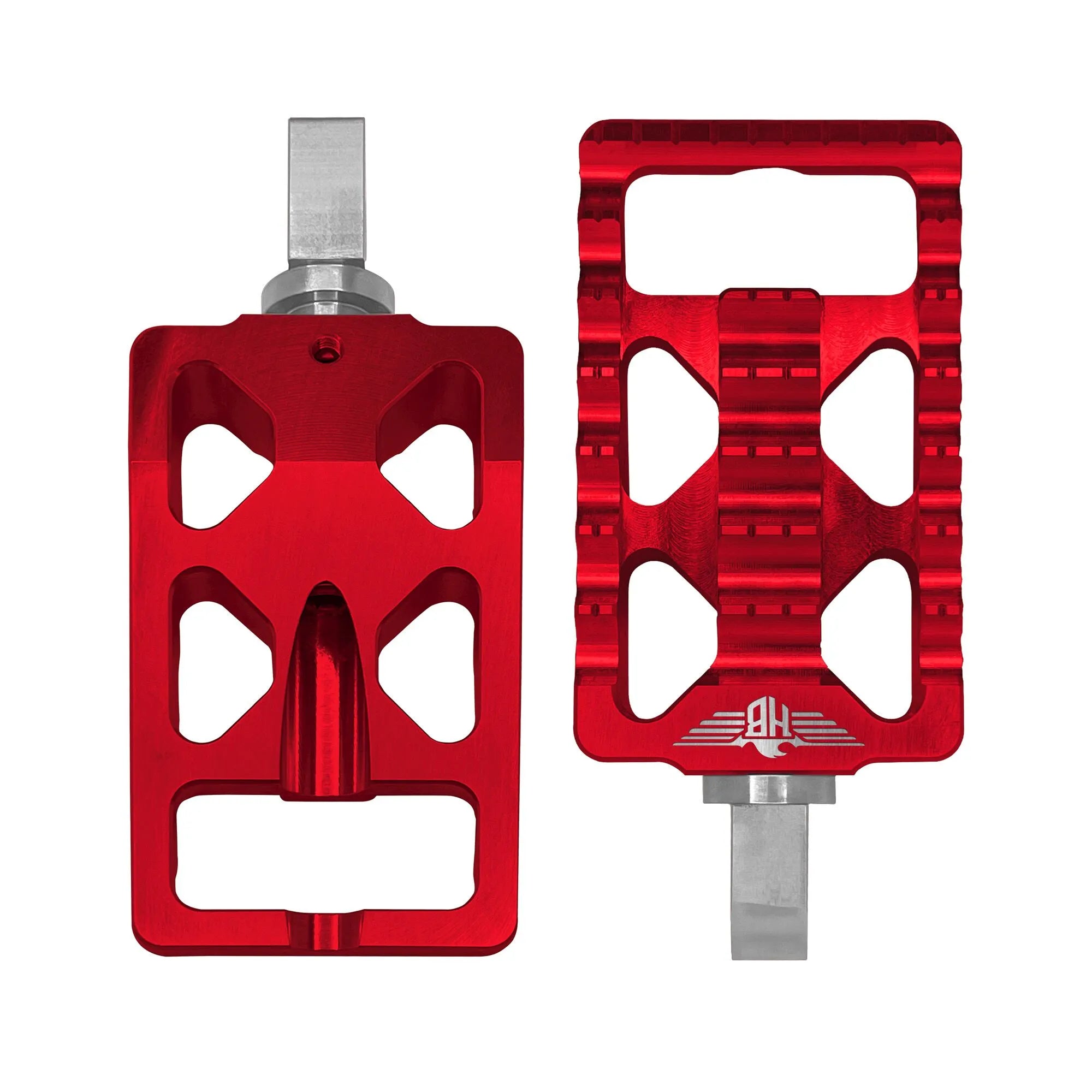 Heinz Bikes Harley Foot Pegs - Adjustable Red Aluminum