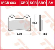 Trw Crq Series Carbon Race Bremsbeläge - Vorne