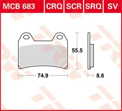 Trw Crq Series Carbon Race Bremsbeläge - Vorne