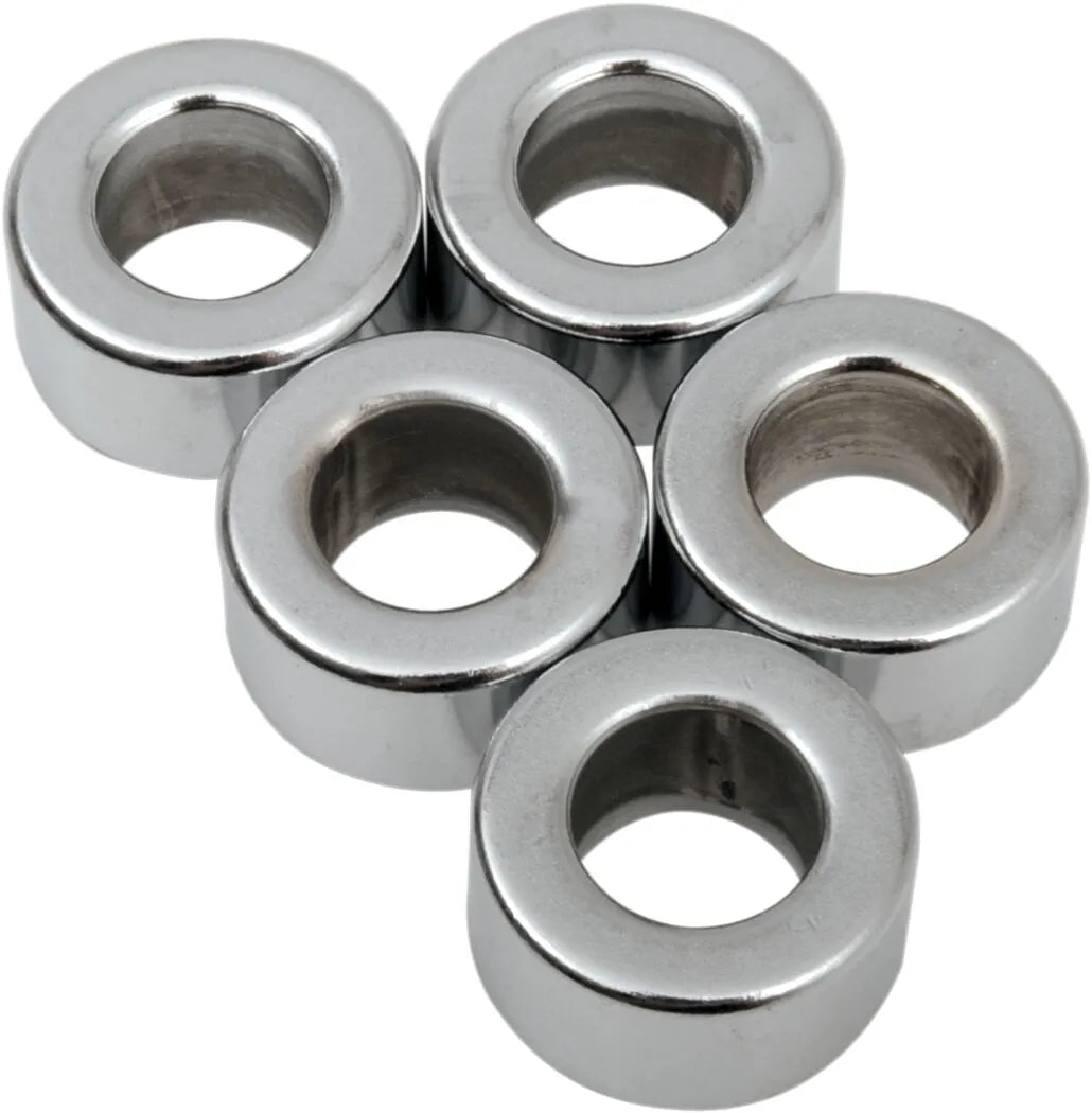 Drag Specialties Chrome Spacer 3/8" Bolt 0.75" OD 3/8" Length 5