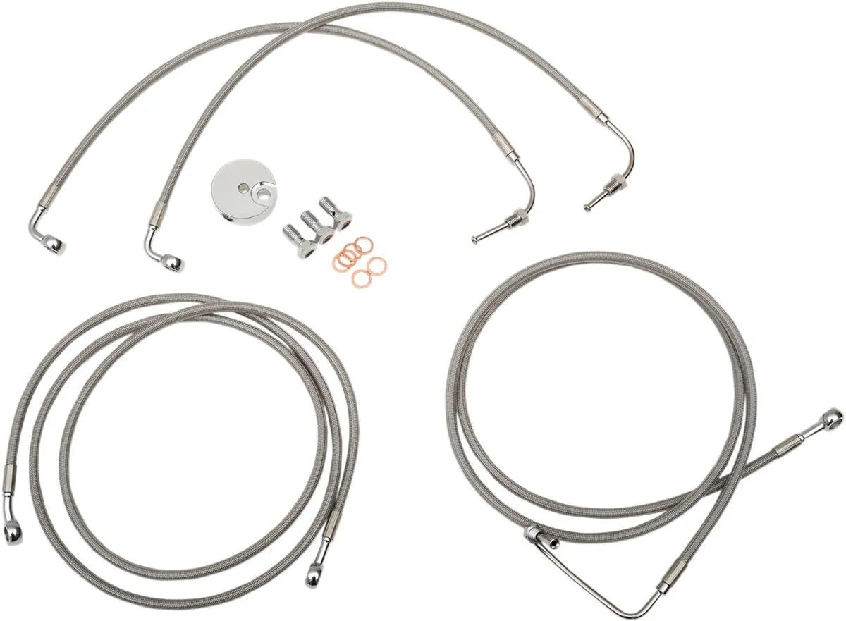La Choppers Edelstahl Bremsleitungssatz für Ape Hangers