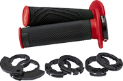 Domino D200 Lock-on Grips - Black/red