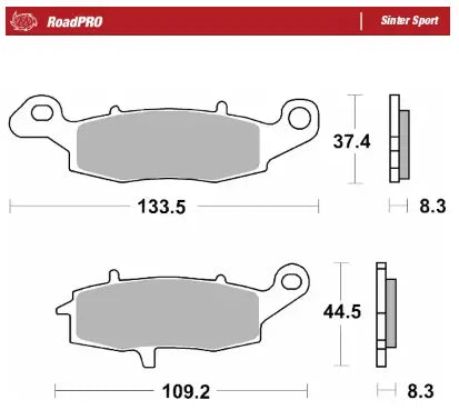 Moto-Master RoadPro Sinter Sport Front Brake Pads