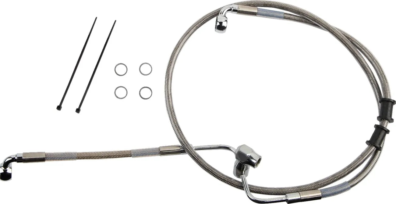 Drag Specialties Hintere Bremsleitung aus Edelstahl - Ohne ABS