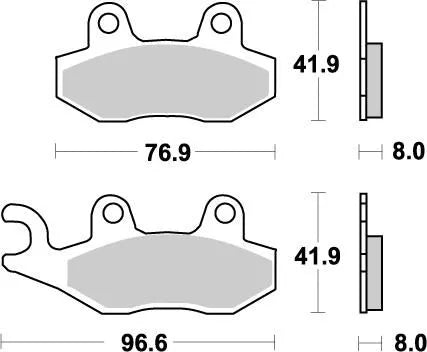 Moto-master Nitro Brake Pads Sintered Metal - Front & Rear