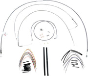 BURLY BRAND Ape Hanger Stainless Braided Cable/Brake Line Kit