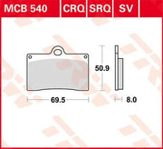 Trw Crq Series Carbon Race Bremsbeläge - Vorne