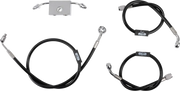 La Choppers Schwarz Geflochtener Bremsleitungssatz Mit Abs