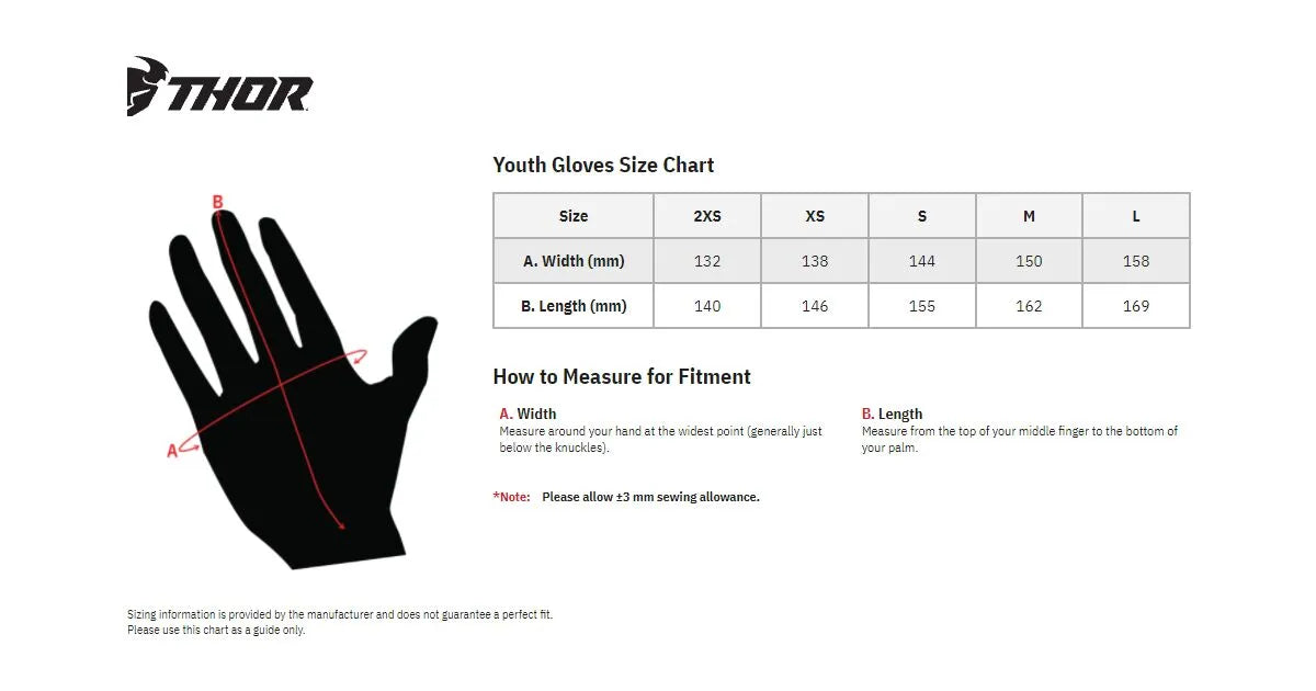 Thor Youth Launchmode Bleach Gloves - Gray/Acid