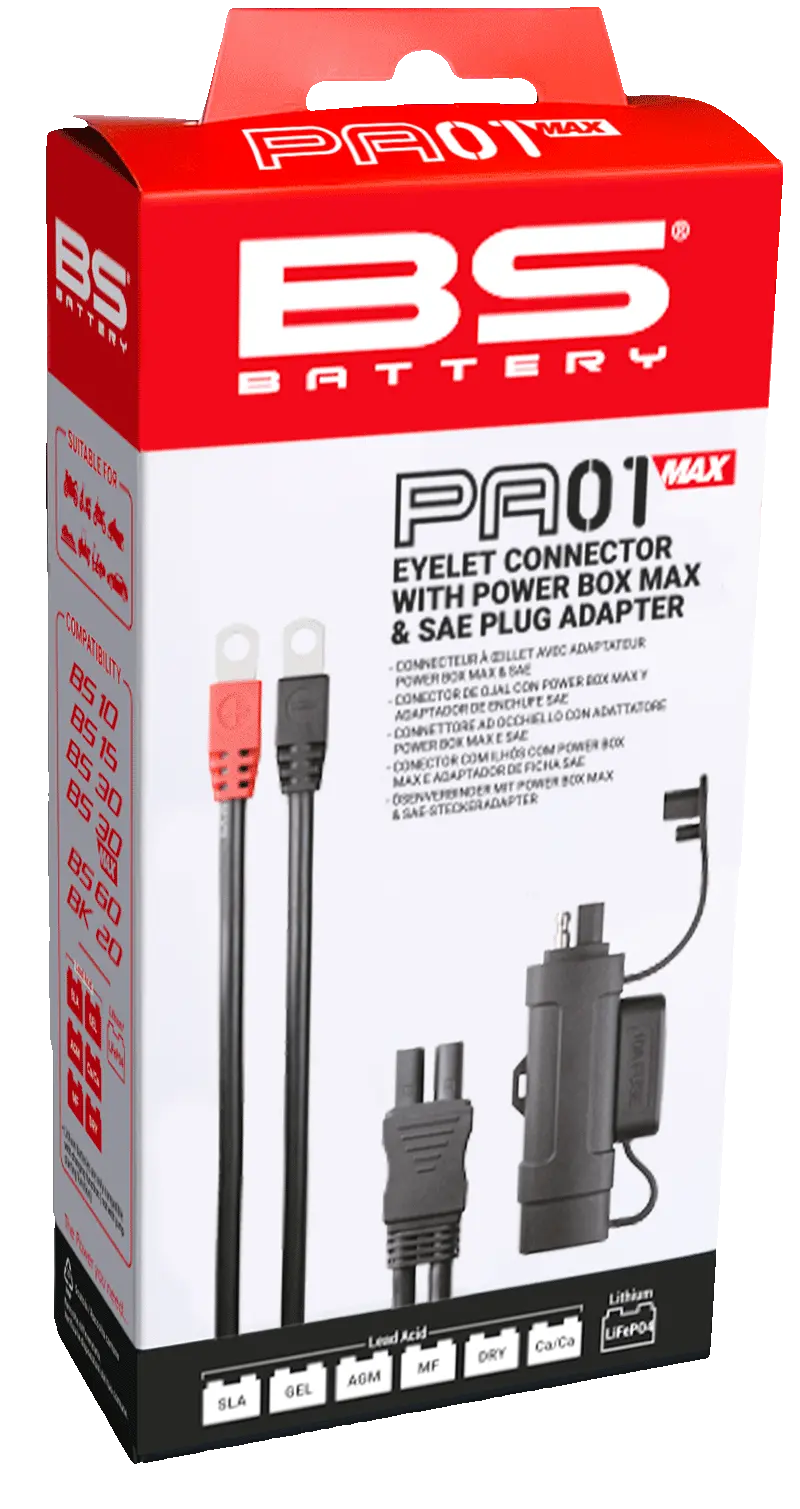 Bs Battery PA-01 MAX Eyelet Connector M6 Black for 12V Batteries