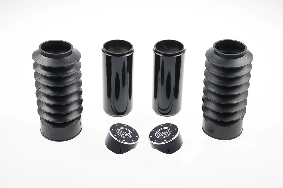 Cult Werk Fork Covers - Gloss Black Aluminum