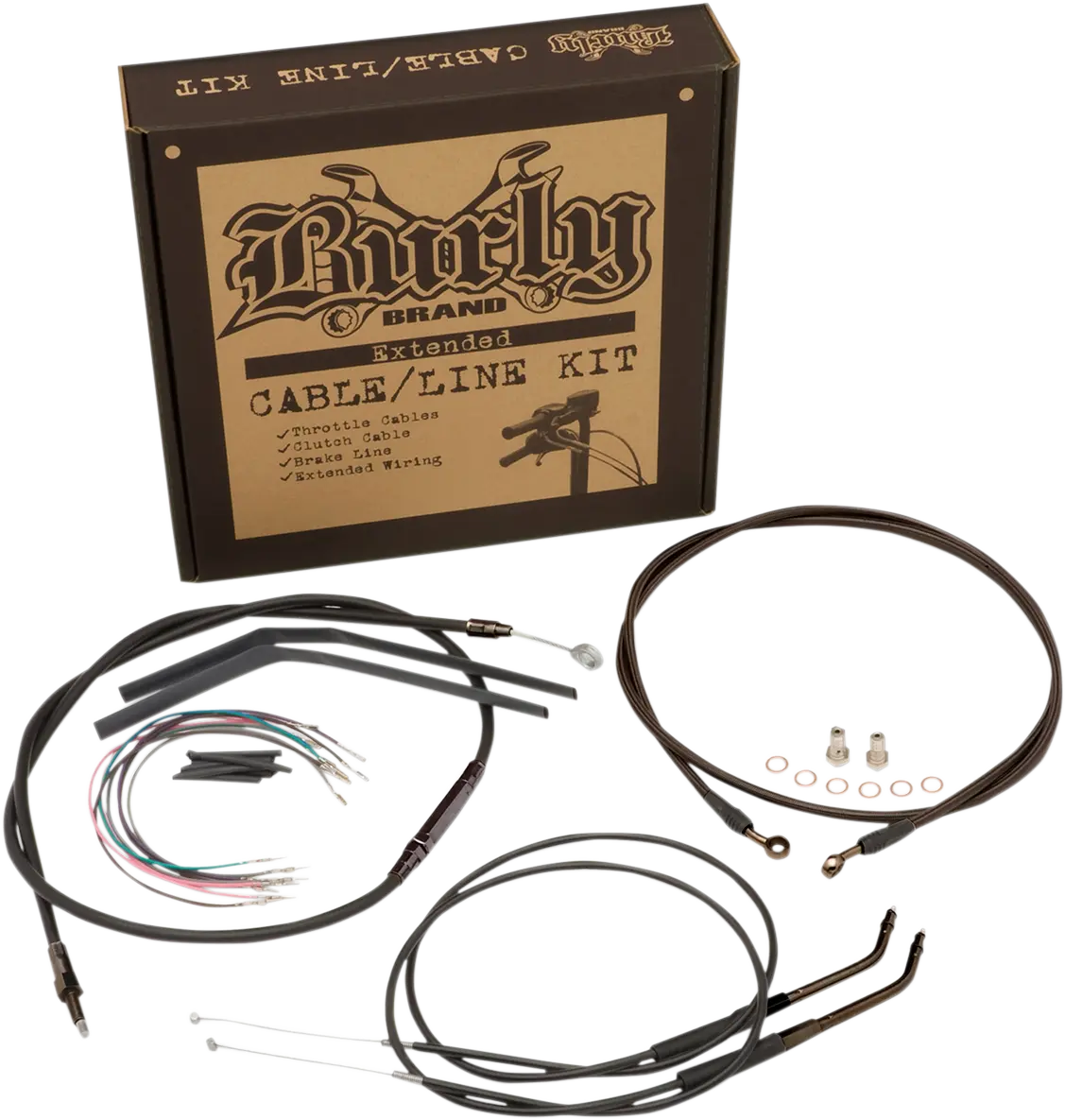 Burly Brand Jail Bar Cable Kit for 12" Handlebars