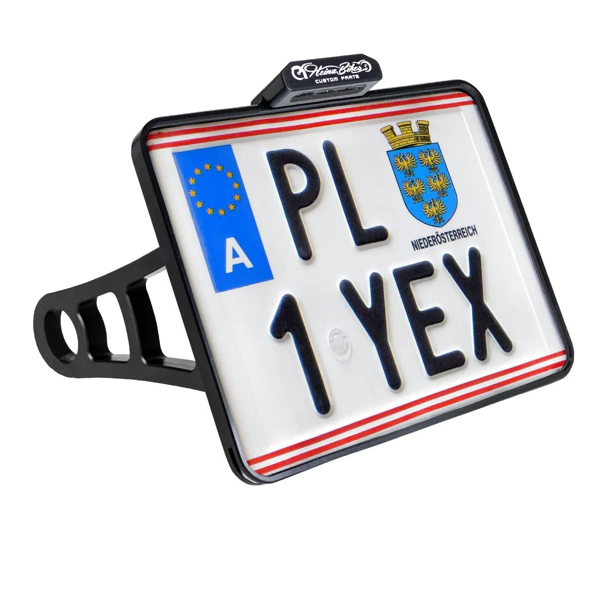 Heinz Bikes License Plate Side Mount For 1" Axles