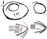 BURLY BRAND Ape Hangers Black Vinyl Handlebar Cable/Line Kit