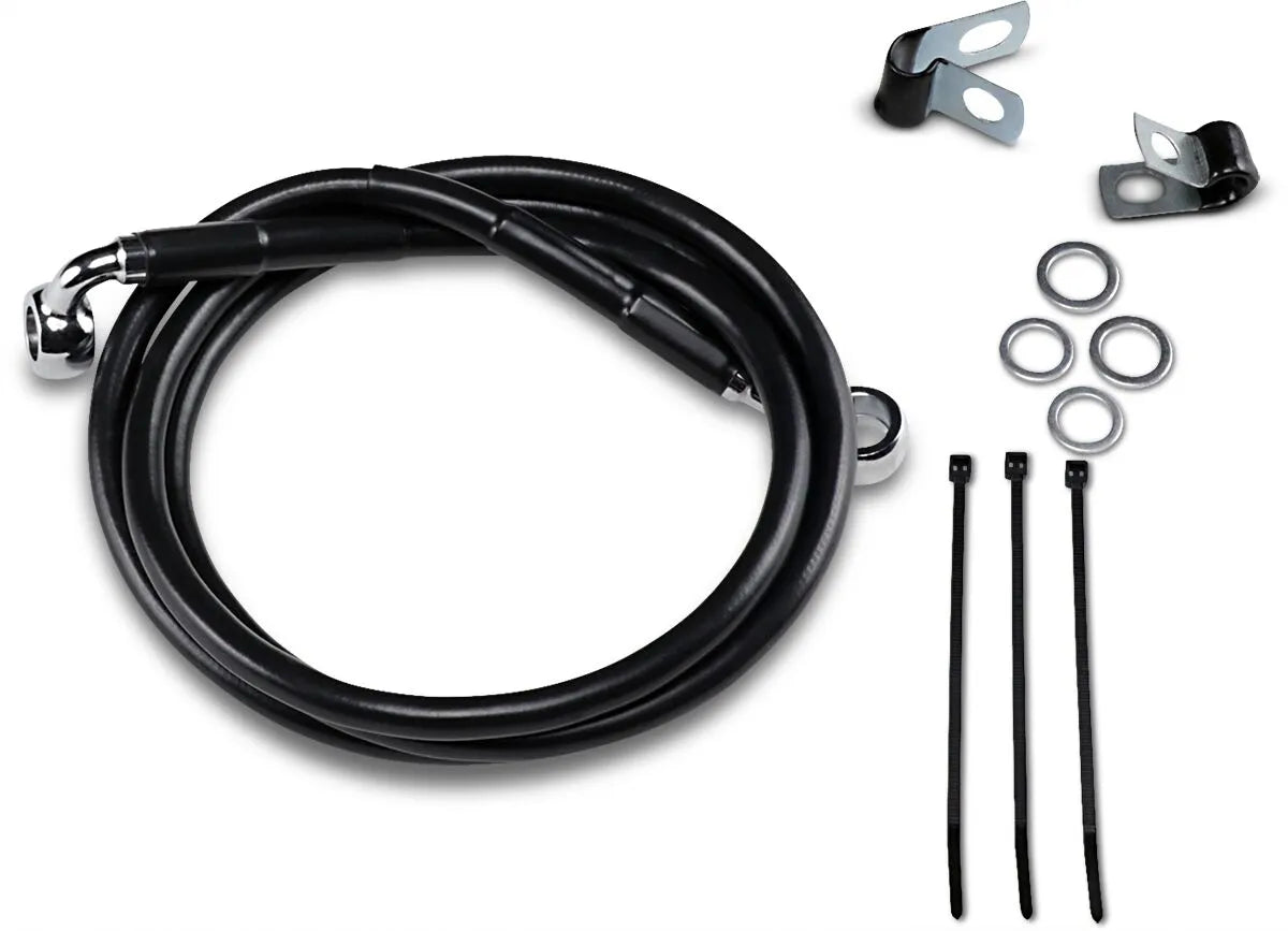 Drag Specialties Verlängerter Bremsleitungssatz 49.25" Schwarz