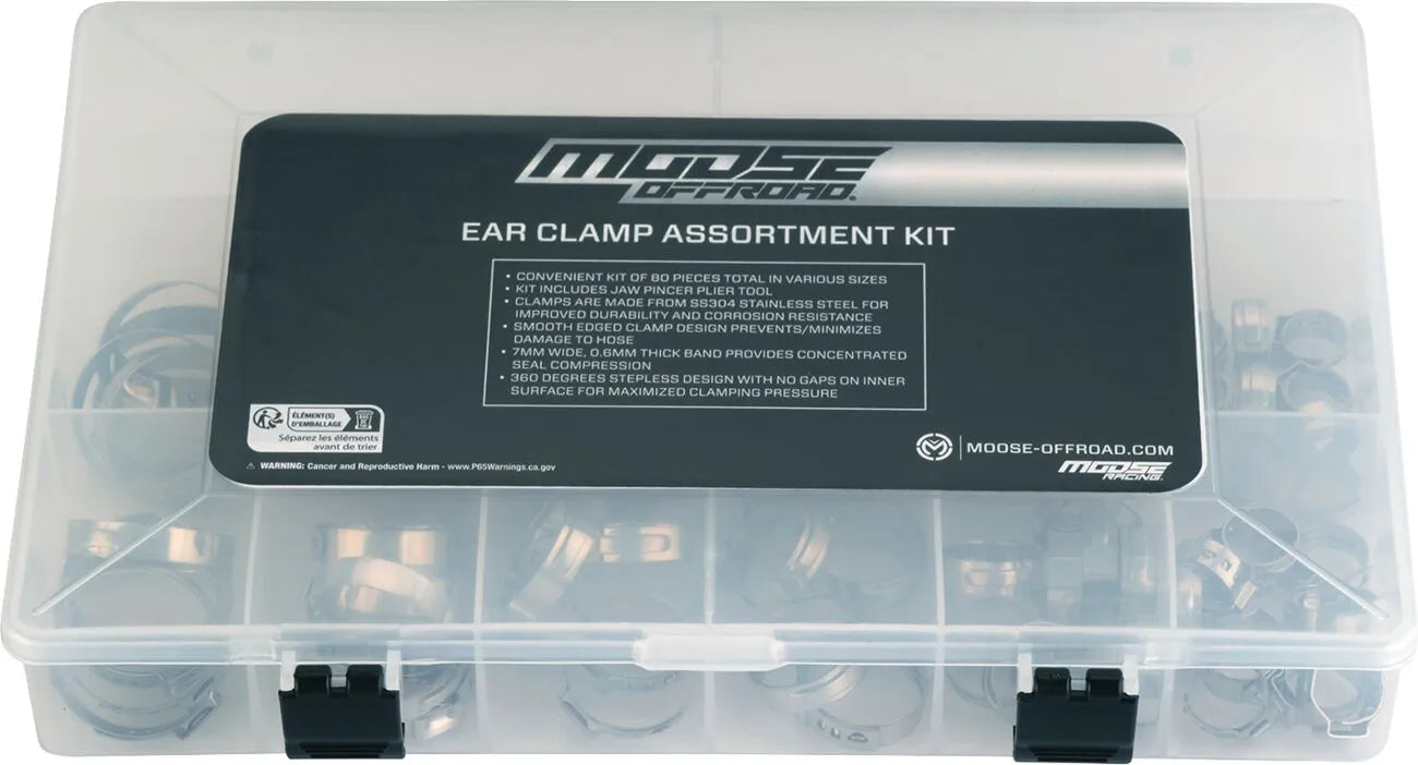 Moose Offroad Hard-Parts Ear Clamp Assortment with Jaw Pincer Kit