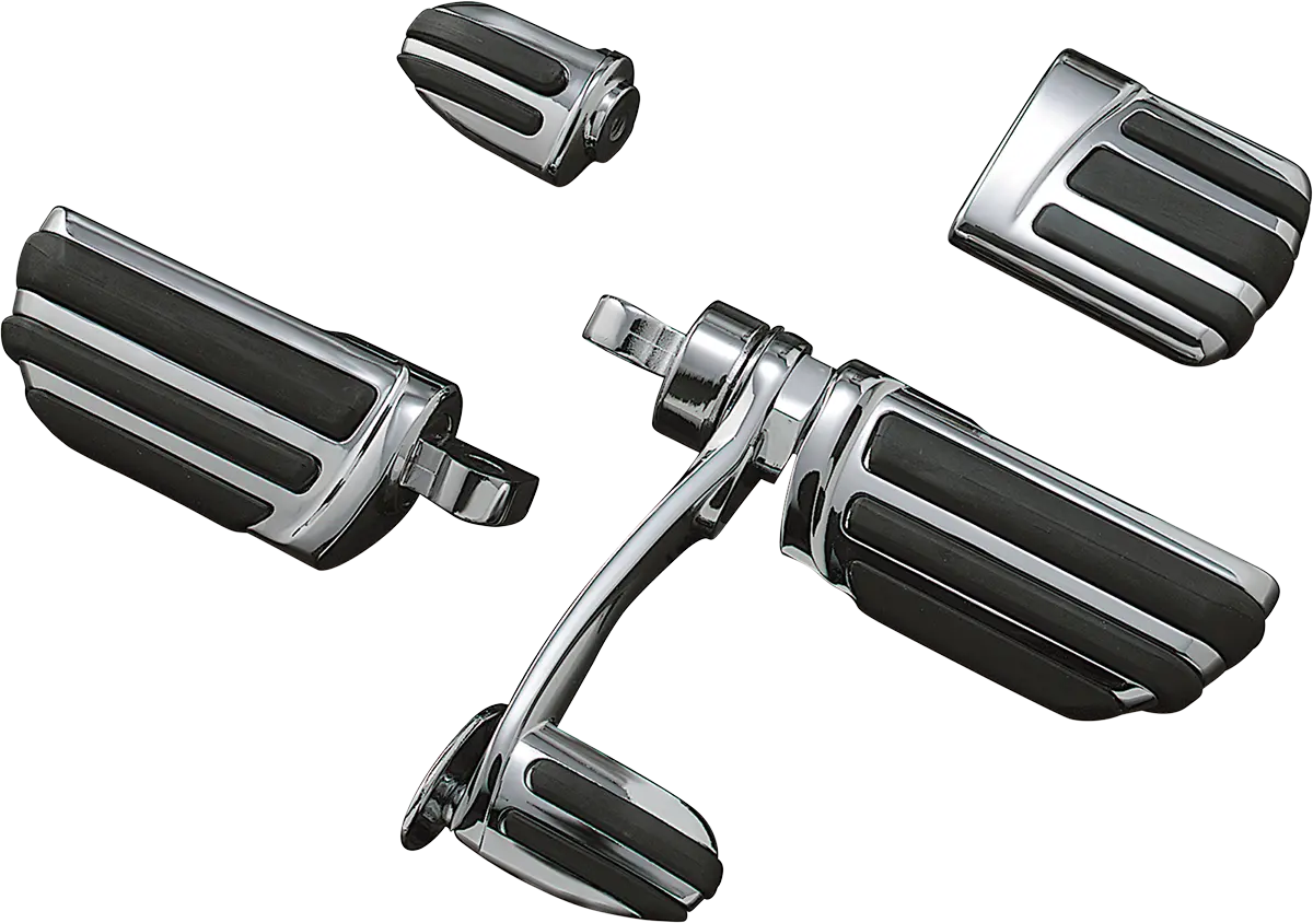 Kuryakyn Pilot Foot Pegs - Chrome & Black