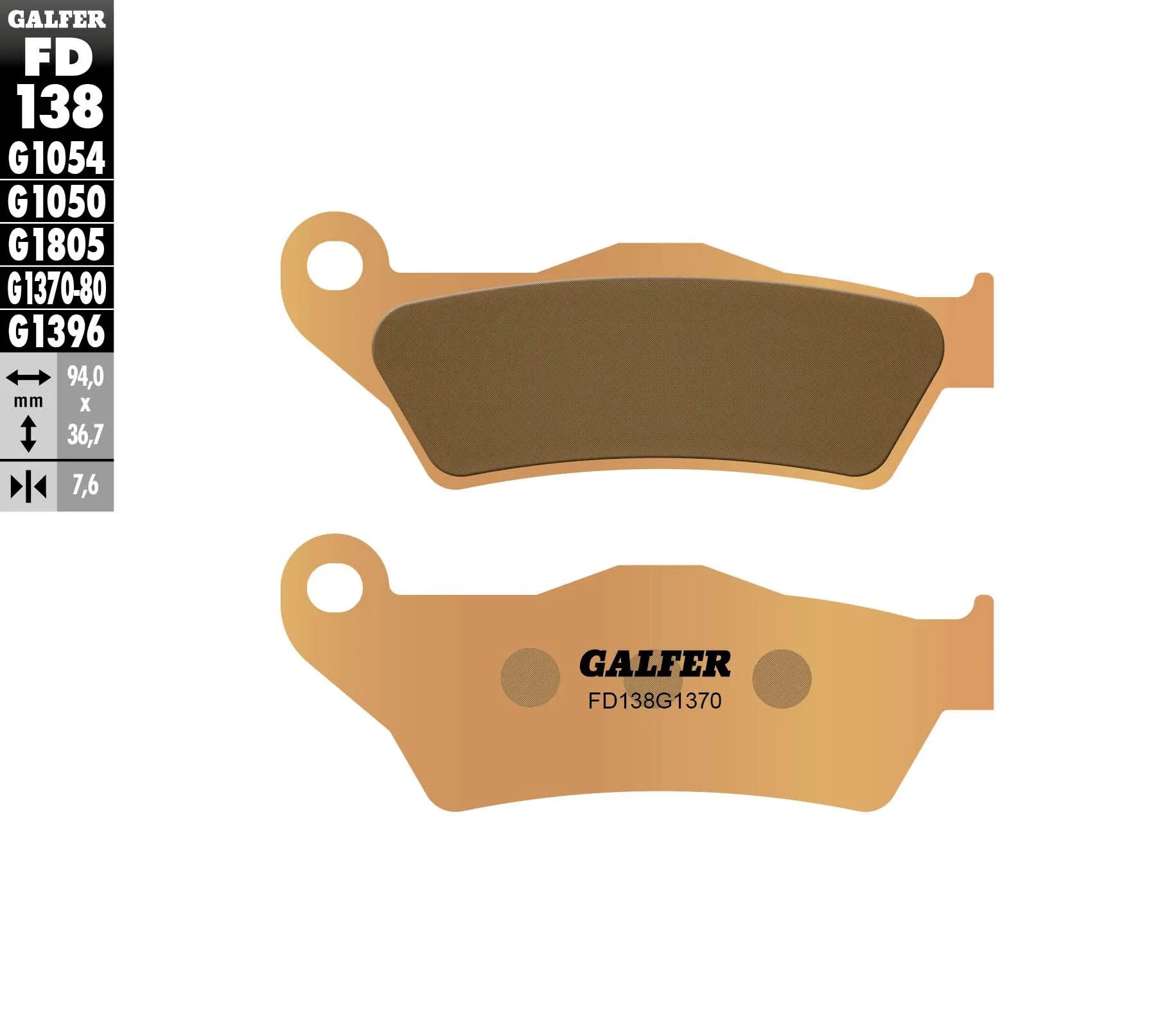 Galfer Hh Sintered Brake Pads - High-performance Braking - Front & Rear