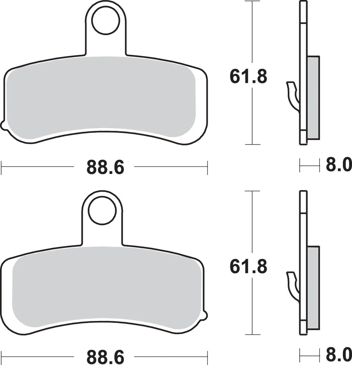 SBS Sintermetall Bremsbeläge Für Harley/buell - Vorne