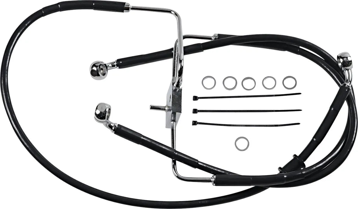 Drag Specialties Verlängerte Bremsleitung 39" Edelstahl Vorne