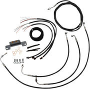 La Choppers Black Vinyl Braided Cable/Brake Line Kit 18-20" Ape